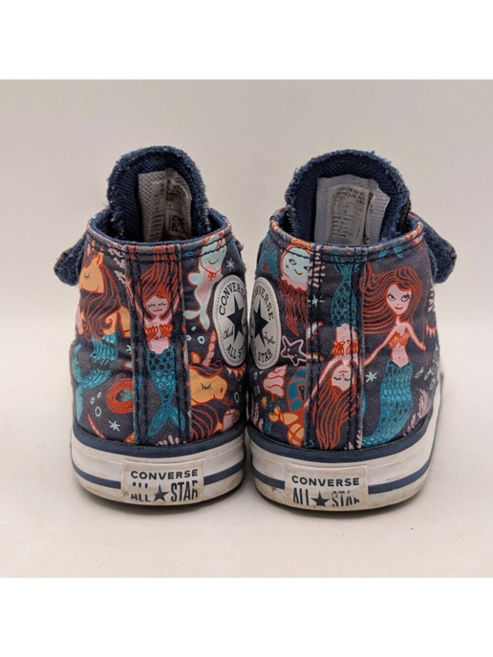 Converse All Star Mermaid Sea Creature High Tops Infant Toddler Size 8 Shoes - Picture 5 of 6